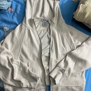 Manifest active zip up sweater cream white